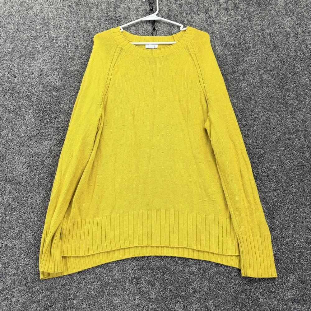 Old Navy Sweater Womens XL Yellow Crew Neck Knit Pullover Casual Cozy